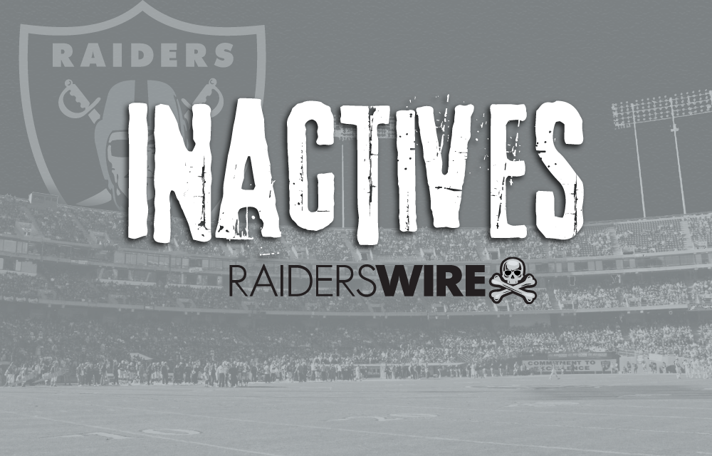 Raiders Week 11 inactives vs Dolphins