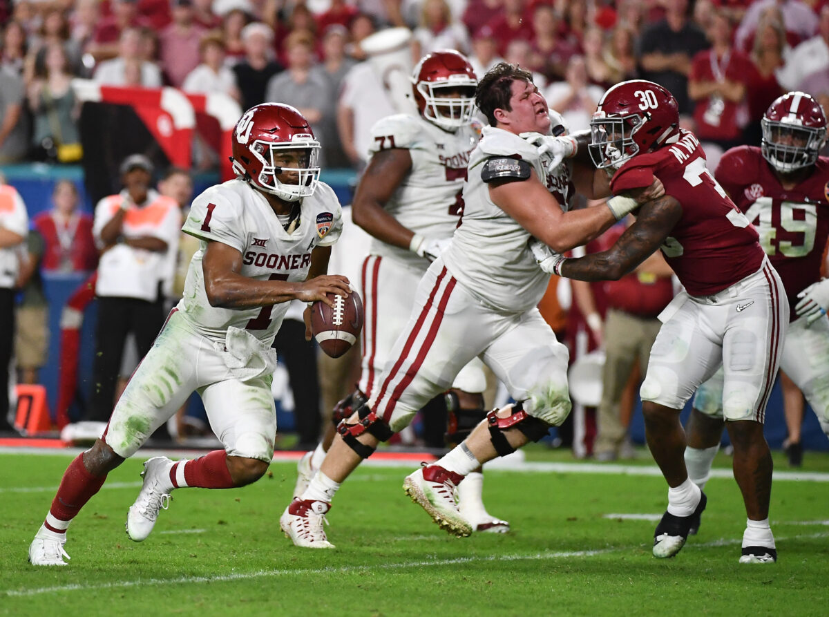 What happened the last time Oklahoma Sooners played the Alabama Crimson Tide?