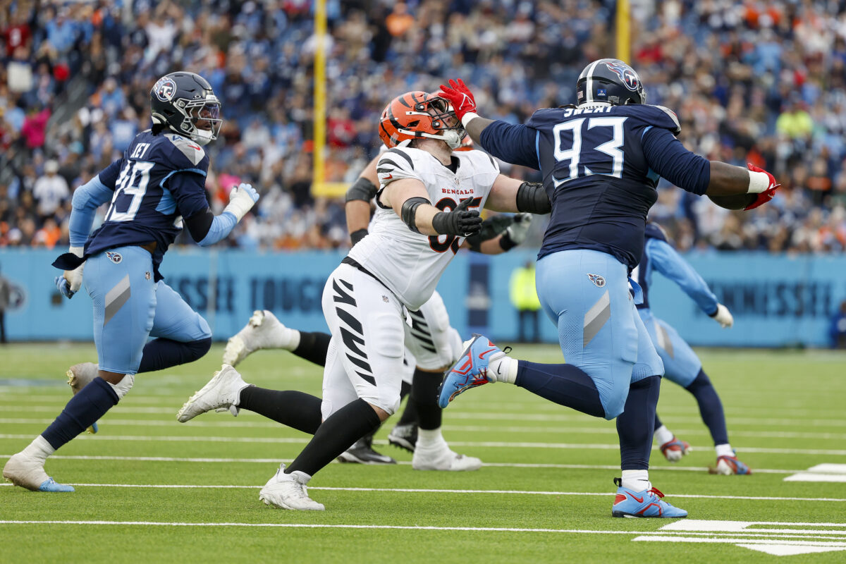 Titans’ T’Vondre Sweat shows off stiff-arm, wins ‘Angry Runs’ for Week 15