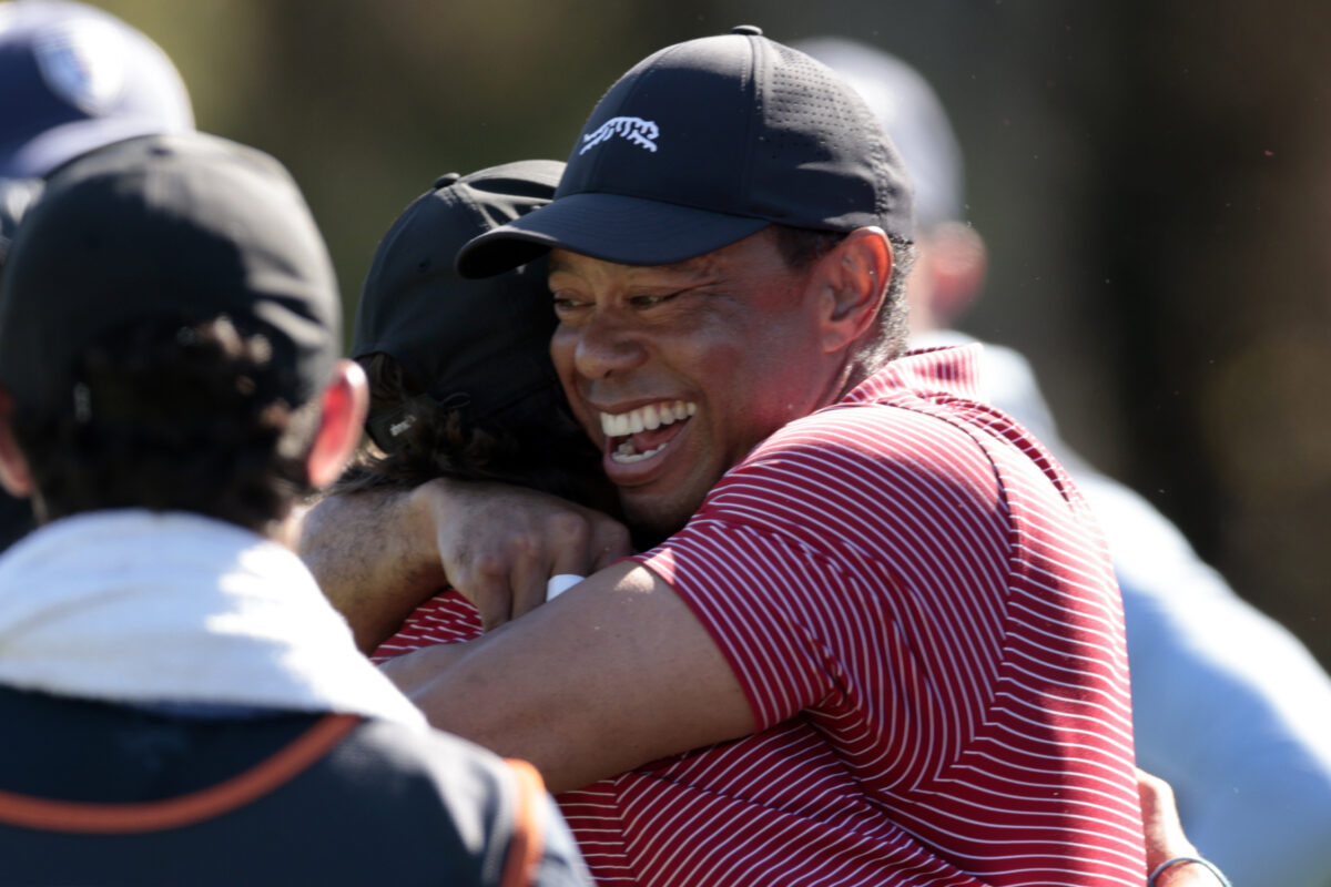 Tiger Woods had the proudest reaction to Charlie’s hole-in-one