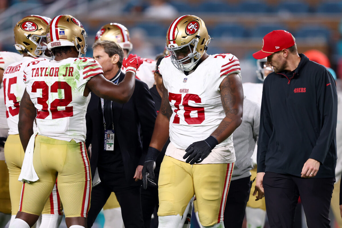 49ers injury updates are bad news for offensive line and Dre Greenlaw