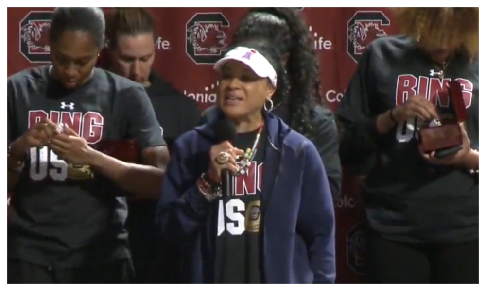 South Carolina wore Ring Pops and custom shirts during national championship ring reveal