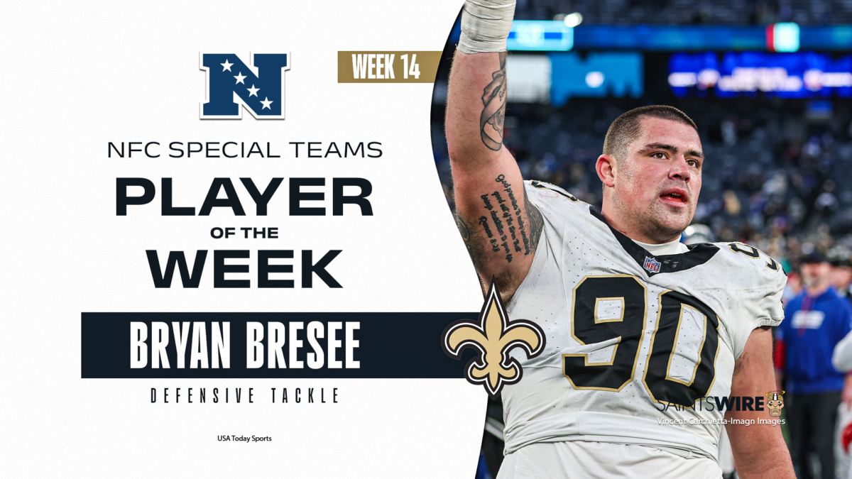 Bryan Bresee recognized as NFC Special Teams Player of the Week