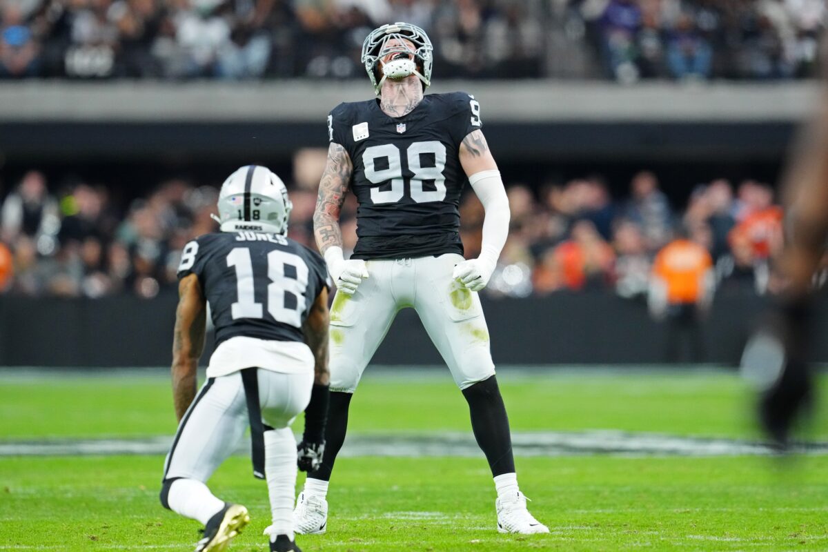 Raiders DE Maxx Crosby announces his season is over, on ‘war path’ to return to form