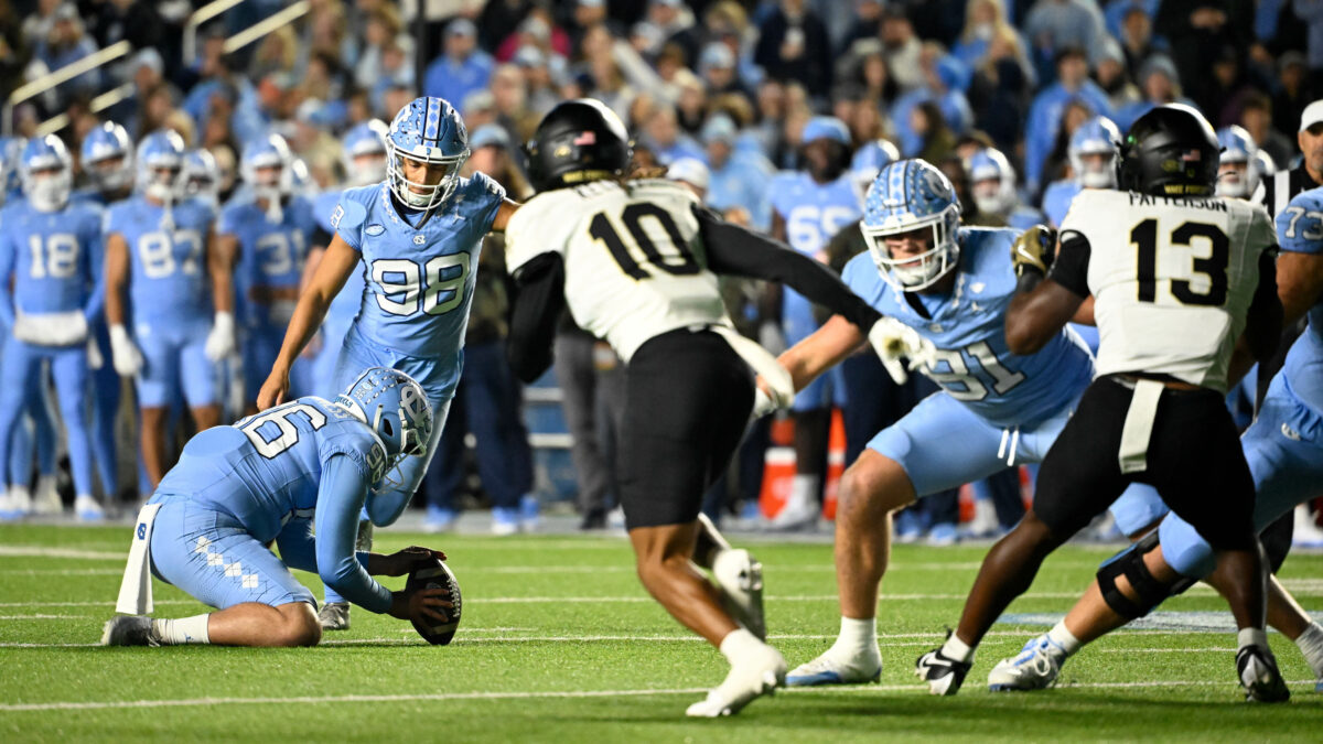 UNC football starting kicker enters his name in transfer portal