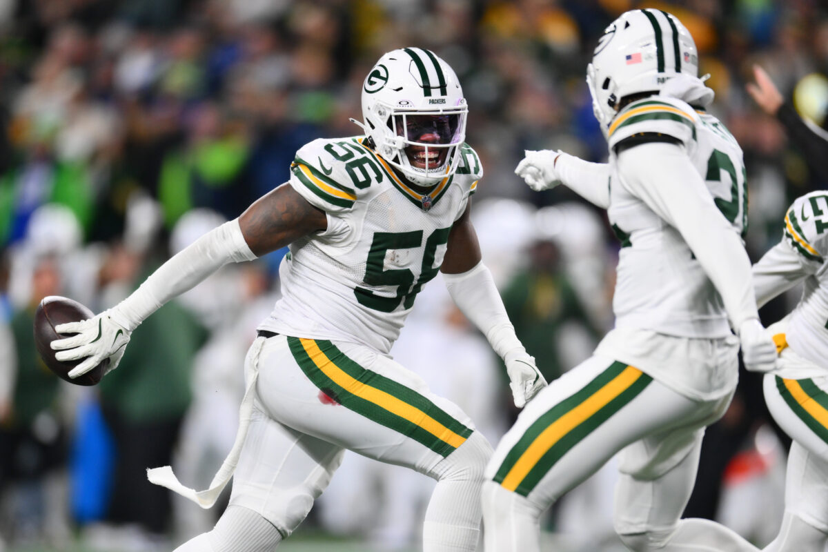 Former Texas A&M LB Edgerrin Cooper helped lead Green Bay to victory on Sunday