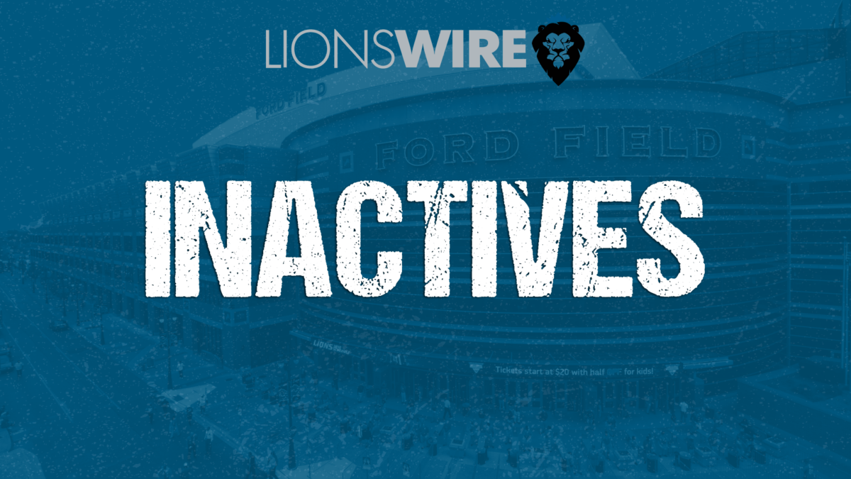 Lions inactive players vs Bears: Brian Branch will play, Graham Glasgow out