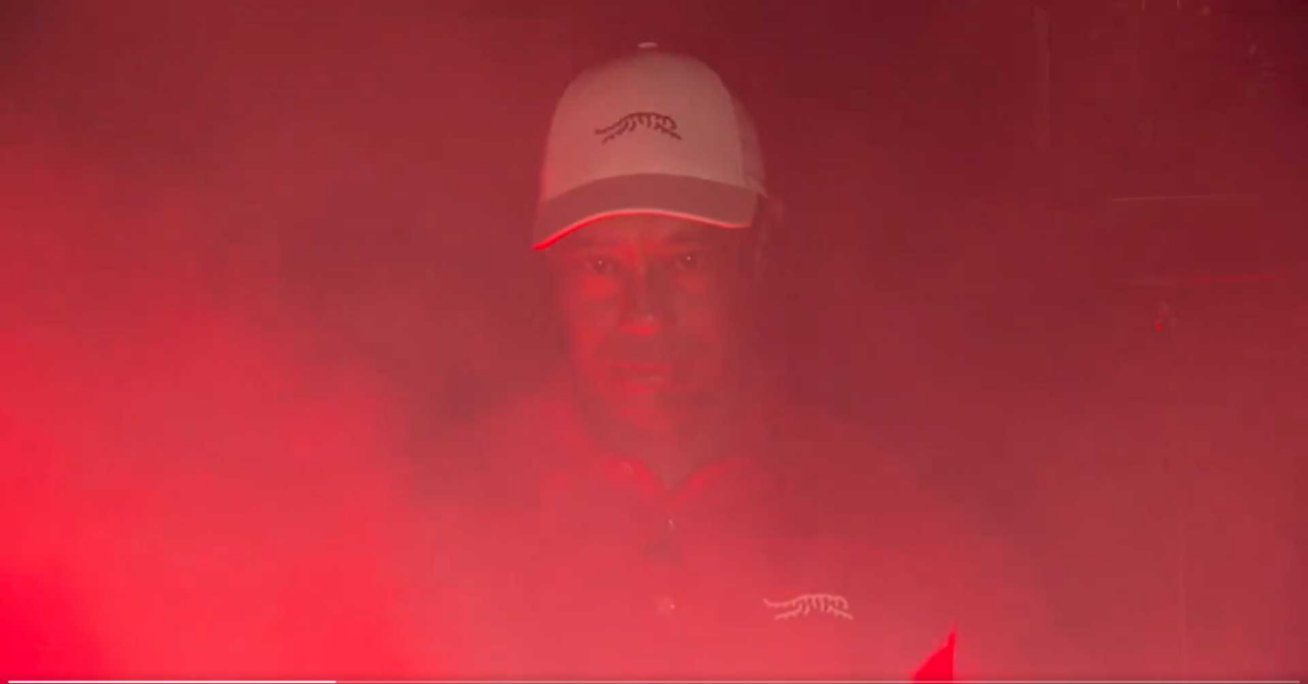 Tiger Woods’ epic WWE-like entrance is by far the best TGL moment