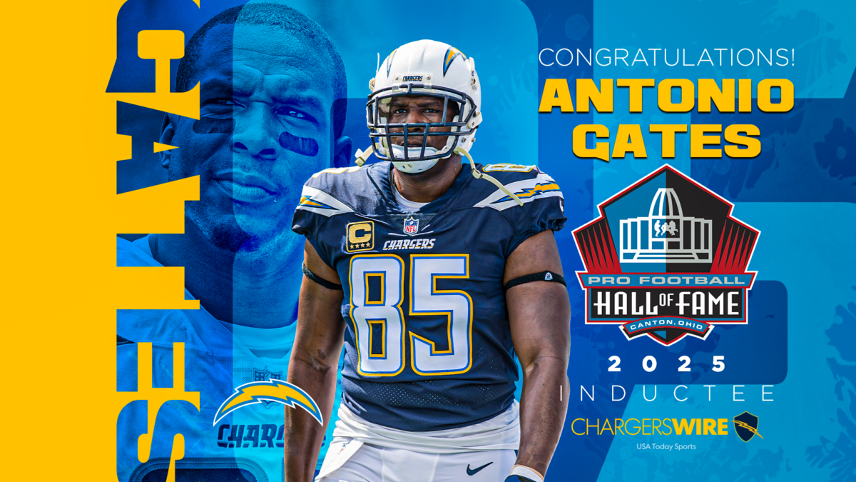 Former Chargers TE Antonio Gates set to be inducted into Pro Football Hall of Fame